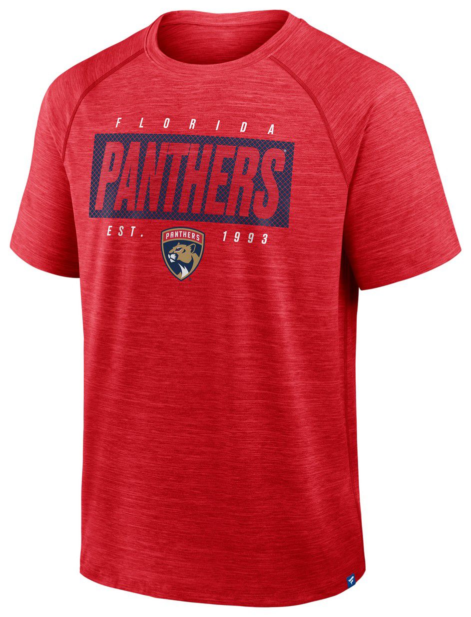 NHL Men's Florida Panthers Red Clutch Poly Short Sleeve T-Shirt product image