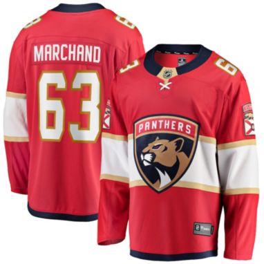 sorry, NHL Men's Florida Panthers Brad Marchand #63 Home Breakaway Replica Jersey is currently out of stock