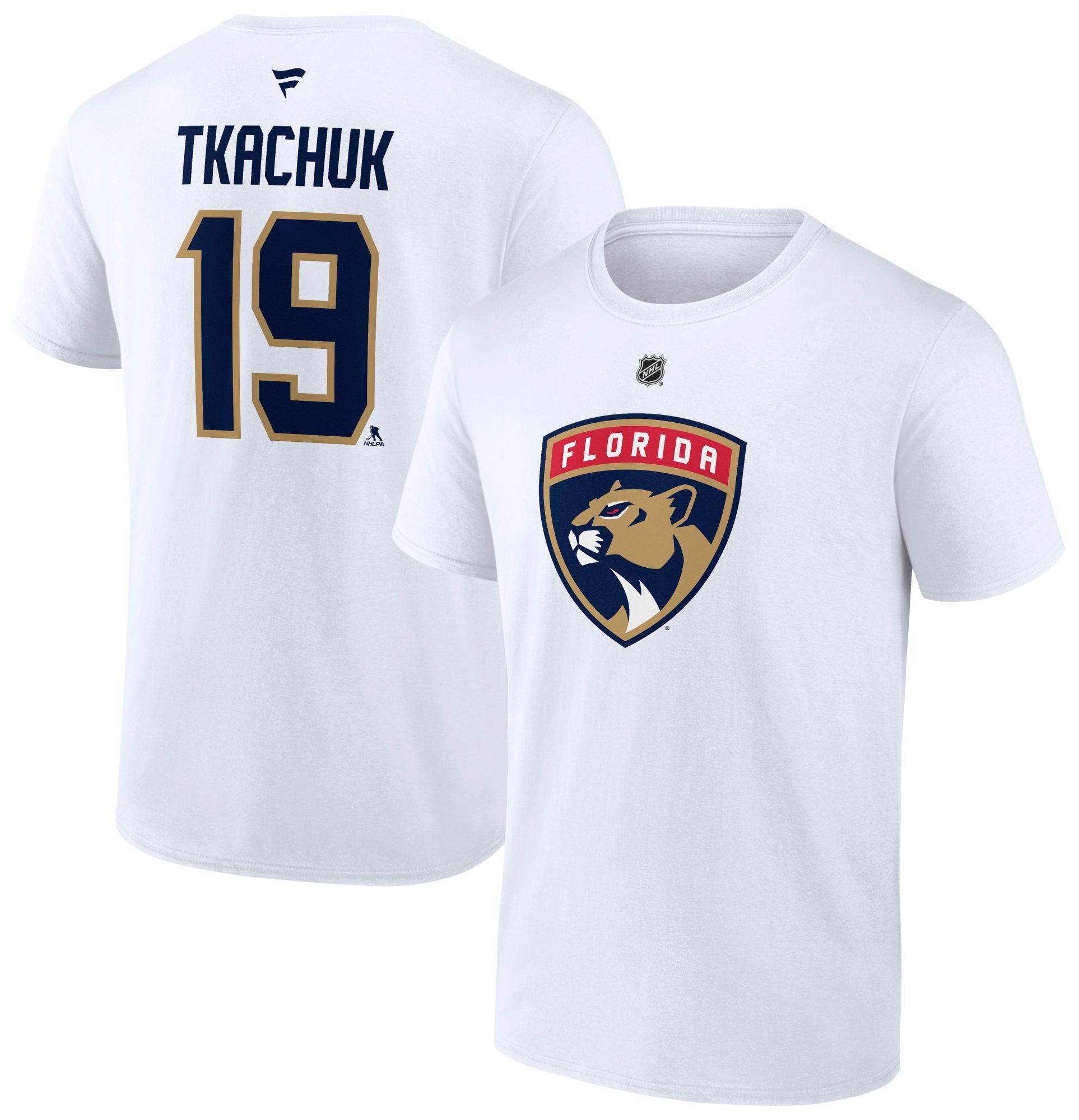 NHL Men's Florida Panthers Matthew Tkachuk #19 White T-Shirt product image