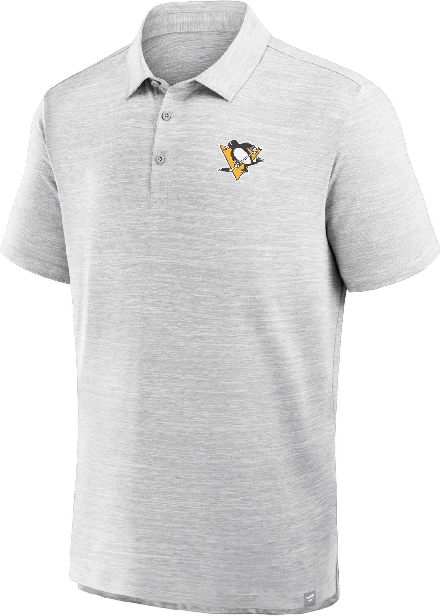 NHL Men's Pittsburgh Penguins Grey Prime Logo Polo product image