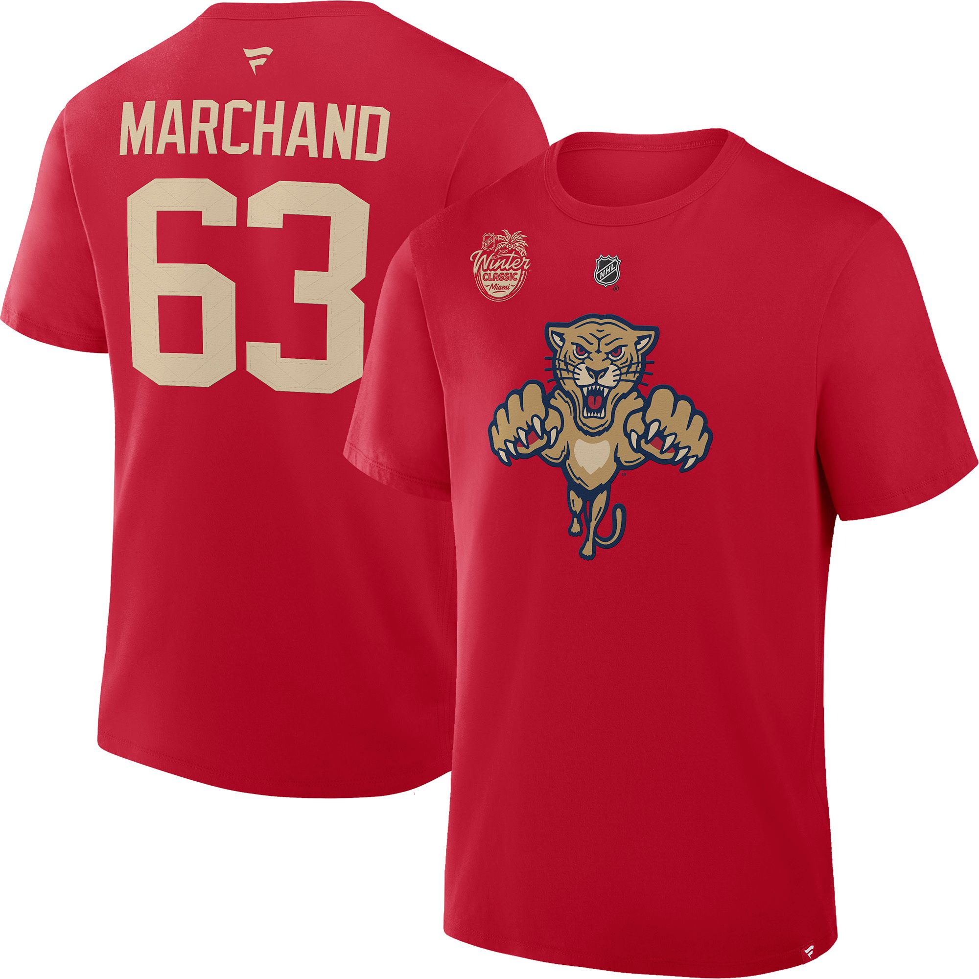 NHL Men's Florida Panthers Winter Classic 2026 Brad Marchand #63 T-Shirt product image