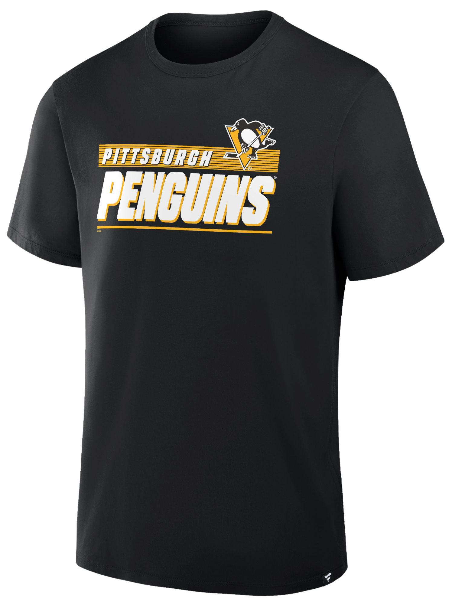 NHL Men's Pittsburgh Penguins Black Wordmark Logo Short Sleeve T-Shirt product image