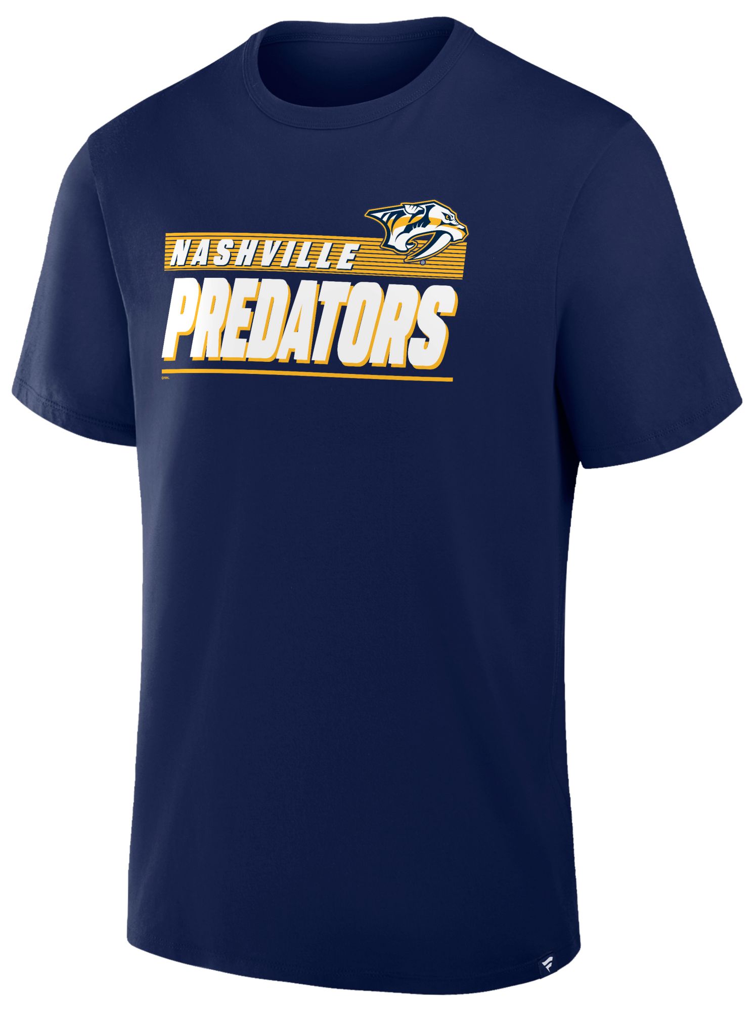NHL Men's Nashville Predators Navy Wordmark Logo Short Sleeve T-Shirt product image