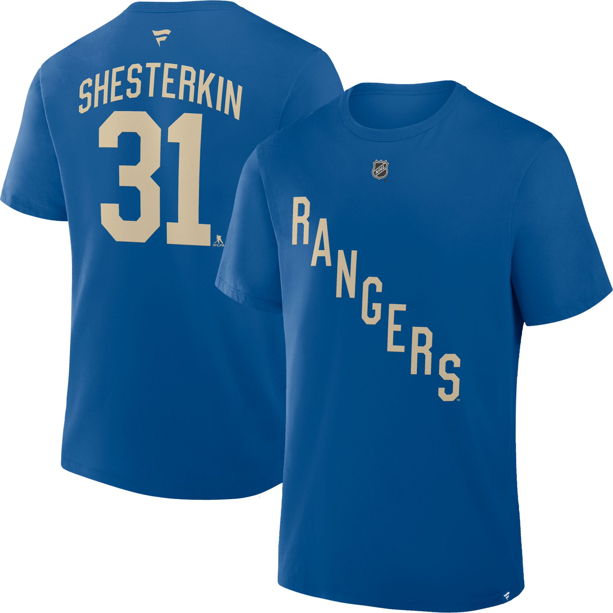 NHL Men's New York Rangers Igor Shesterkin #31 Centennial Aviator Blue Alternate T-Shirt product image