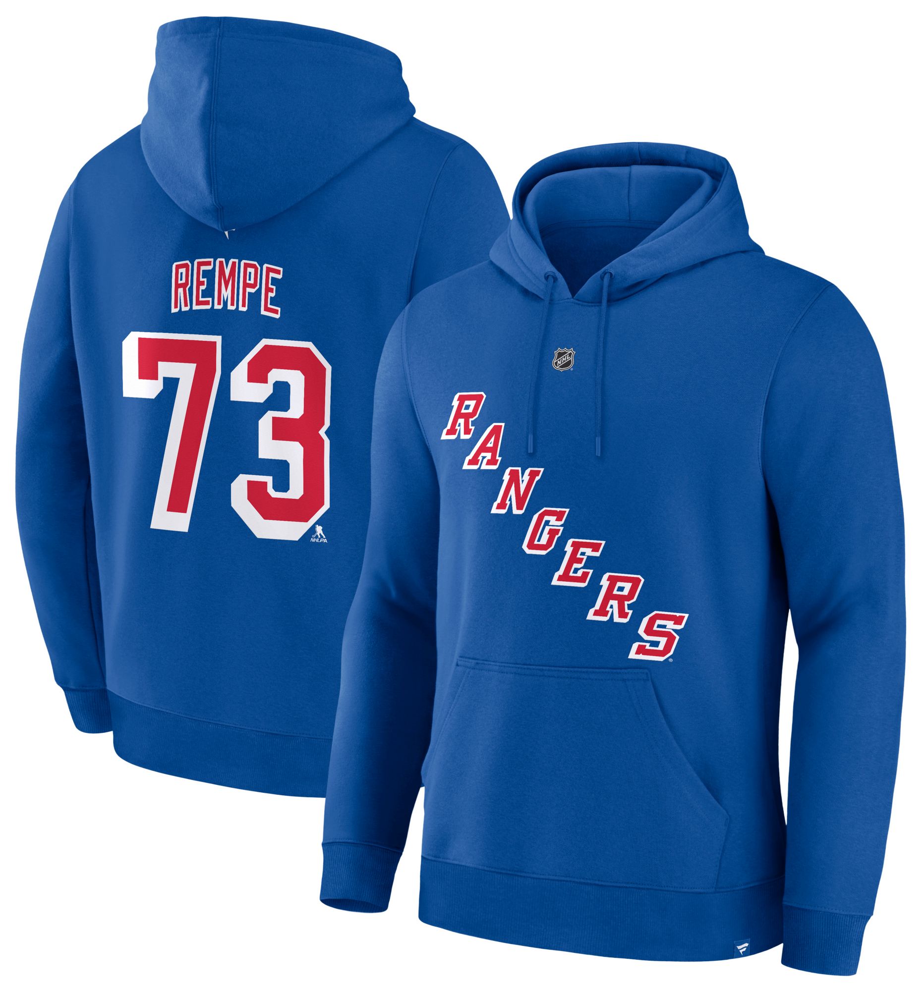 NHL Men's New York Rangers Matt Rempe #73 Blue Hoodie product image