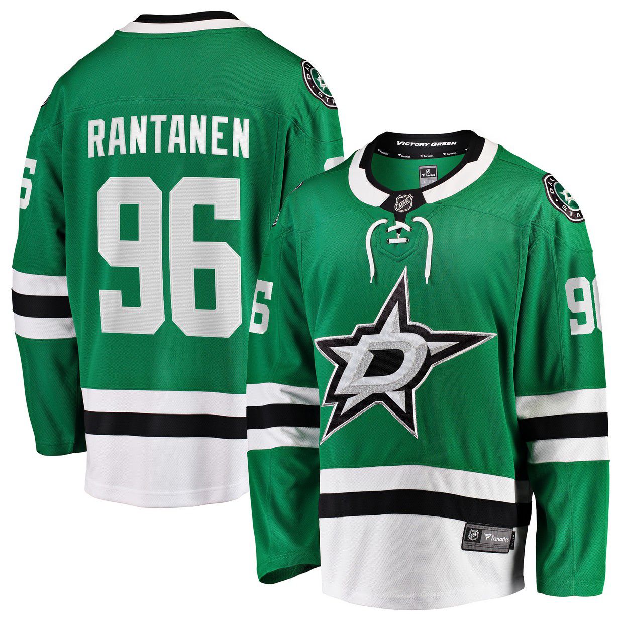 NHL Men's Dallas Stars Mikko Rantanen #96 Green Replica Jersey product image