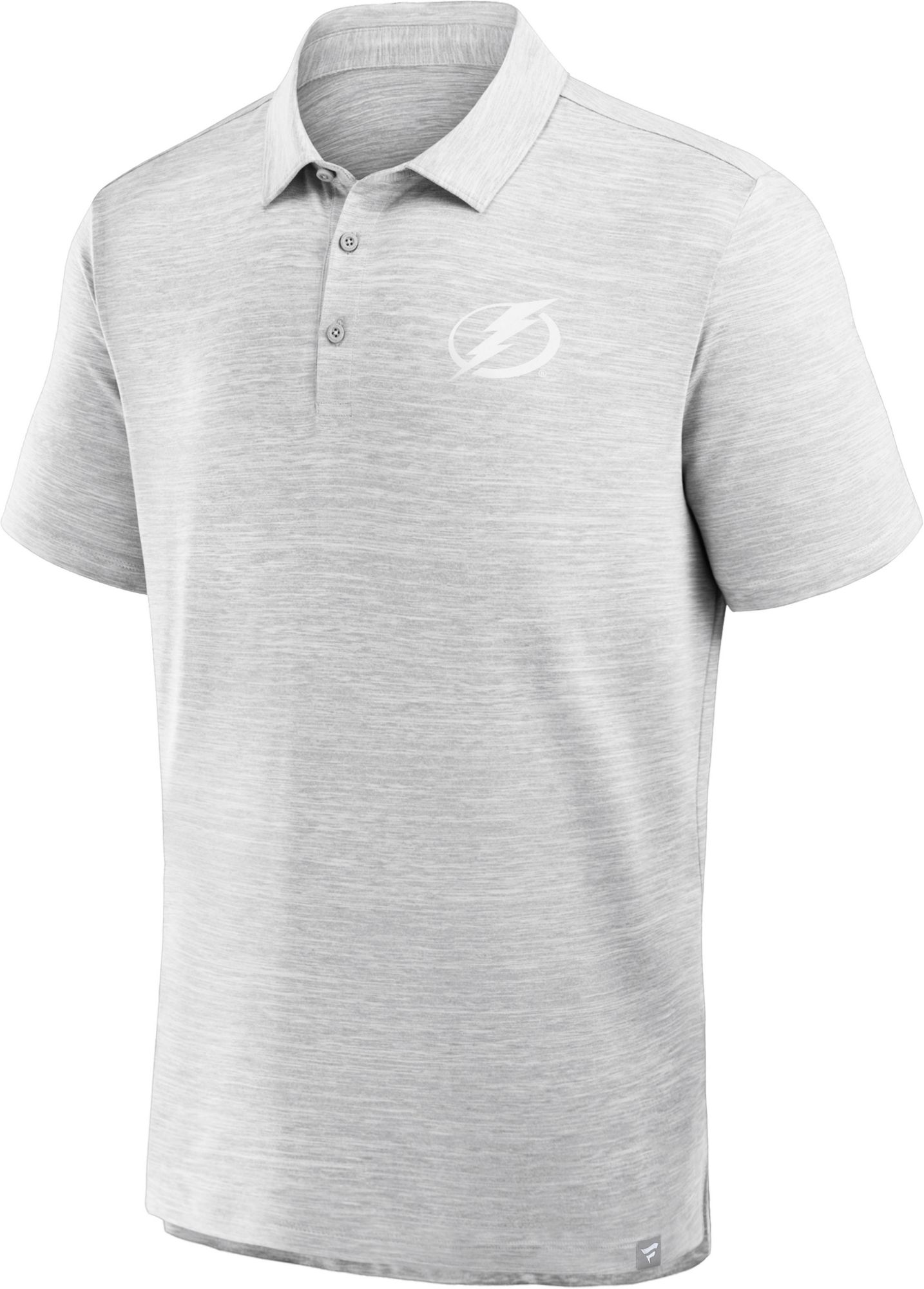 NHL Men's Tampa Bay Lightning Grey Prime Logo Polo product image