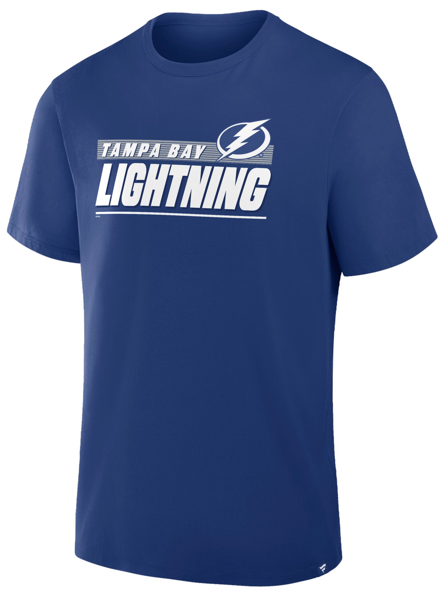 NHL Men's Tampa Bay Lightning Blue Wordmark Logo Short Sleeve T-Shirt product image