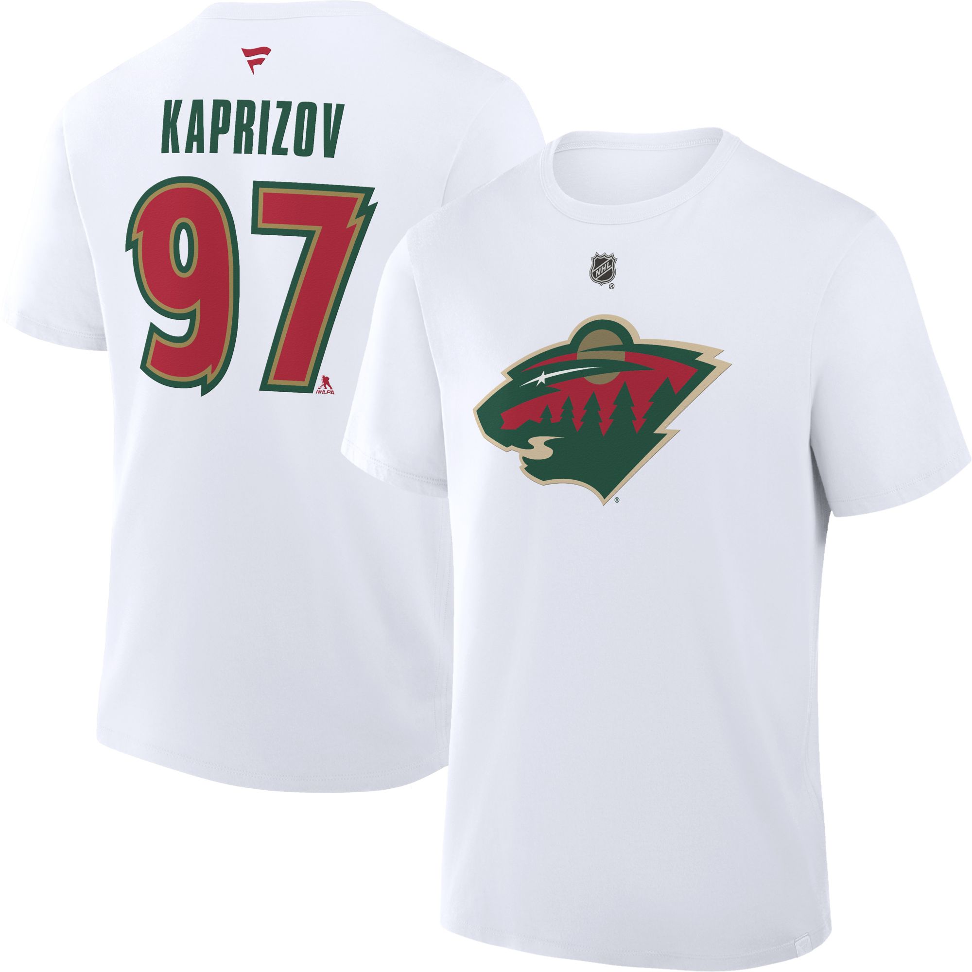 NHL Men's Minnesota Wild Kirill Kaprizov #97 White T-Shirt product image