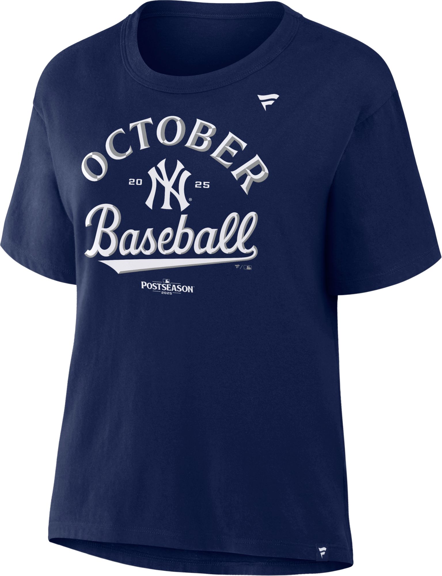 MLB Team Apparel Women's New York Yankees 'October Baseball' 2025 Postseason Participant Locker Room T-Shirt product image