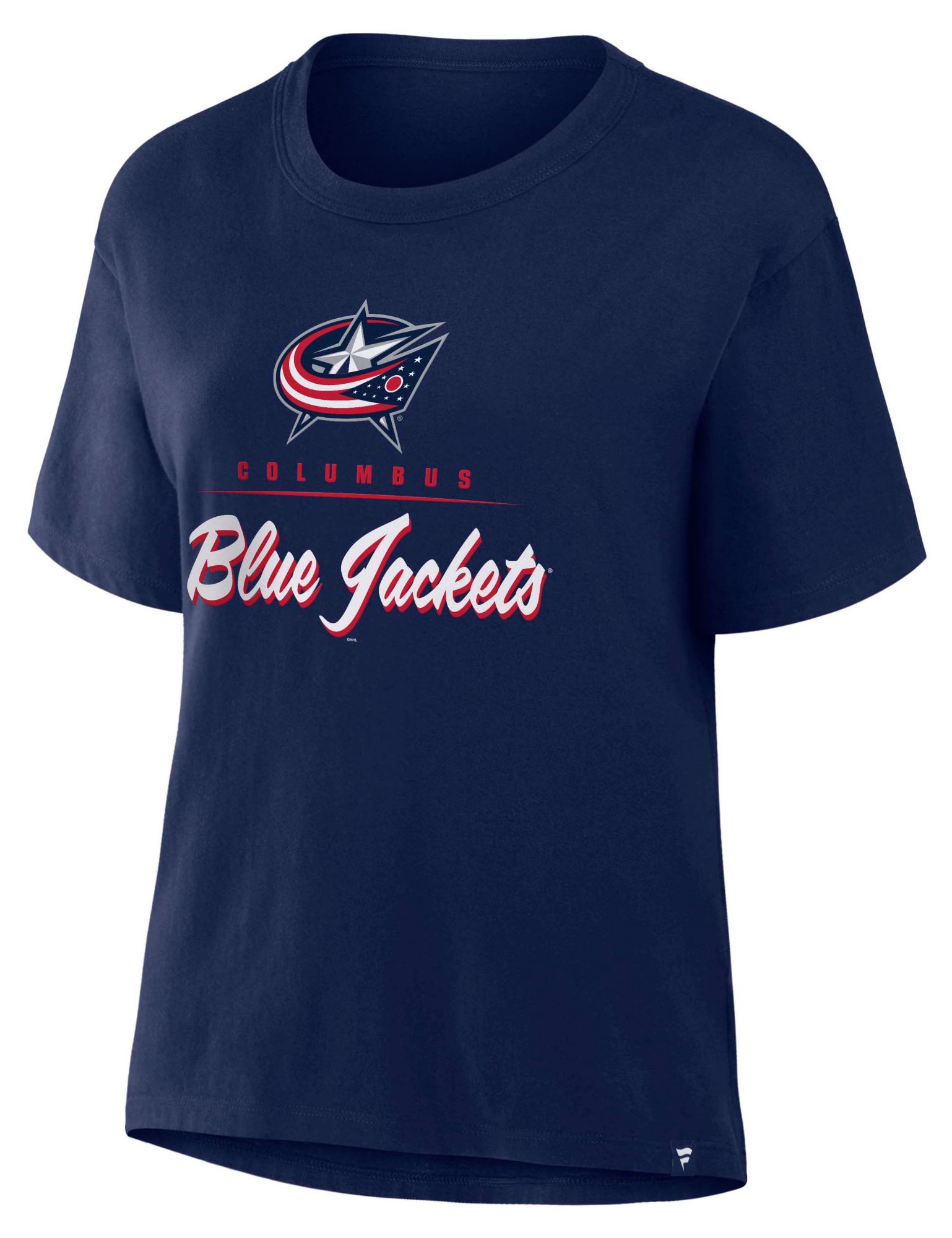 NHL Women's Columbus Blue Jackets Navy Legacy Microscript Short Sleeve T-Shirt product image
