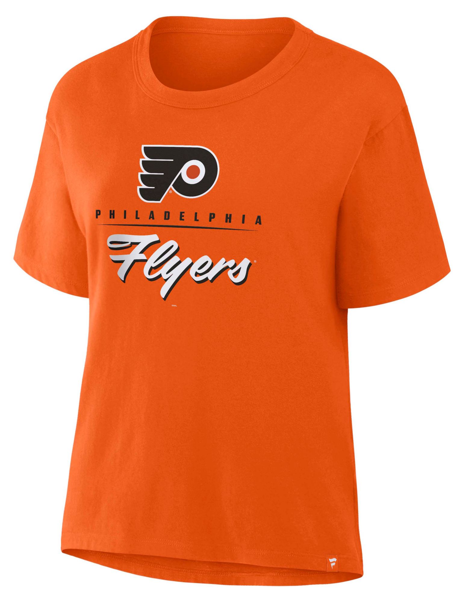NHL Women's Philadelphia Flyers Orange Legacy Microscript Short Sleeve T-Shirt product image