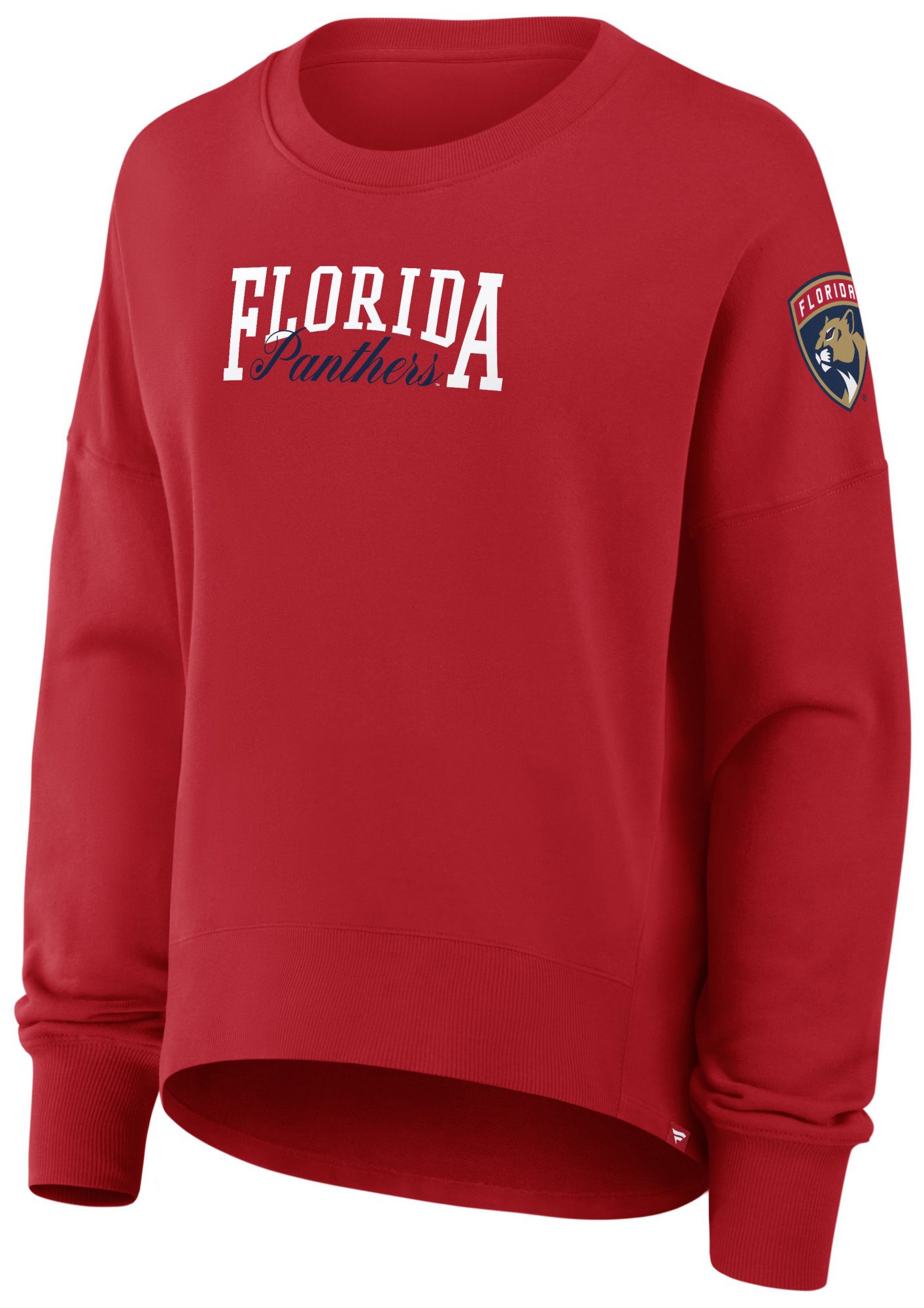 NHL Women's Florida Panthers Red Foundation Script Crewneck Sweatshirt product image