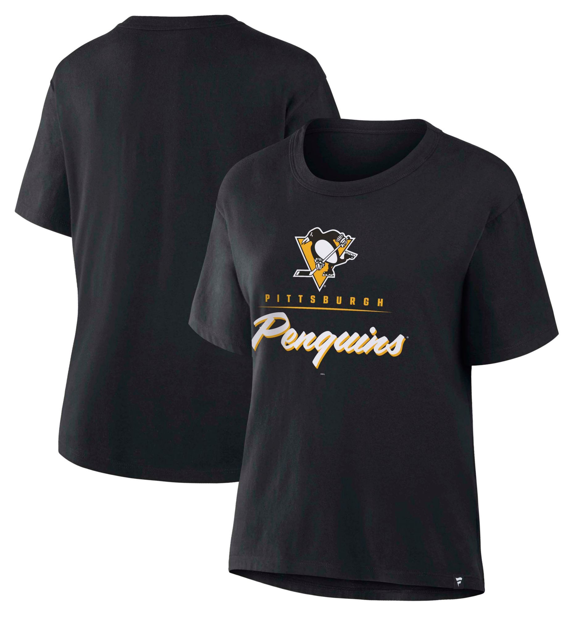 NHL Women's Pittsburgh Penguins Black Legacy Microscript Short Sleeve T-Shirt product image