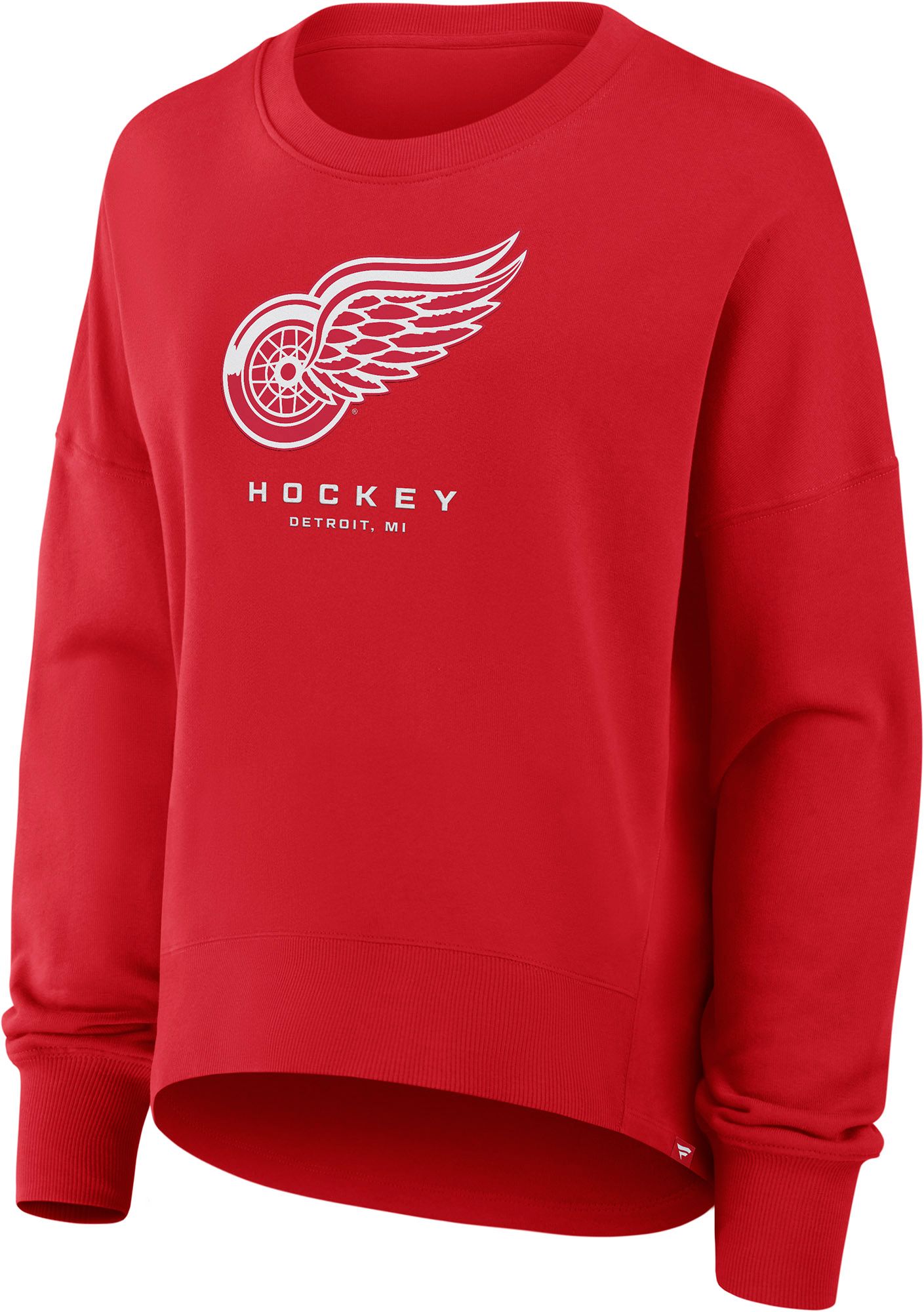 NHL Women's Detroit Red Wings Red Team Fleece Crew Pullover Sweatshirt product image