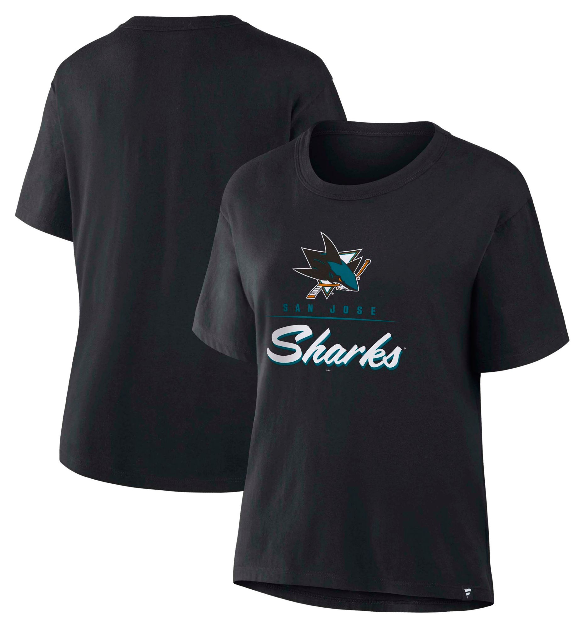 NHL Women's San Jose Sharks Black Legacy Microscript Short Sleeve T-Shirt product image
