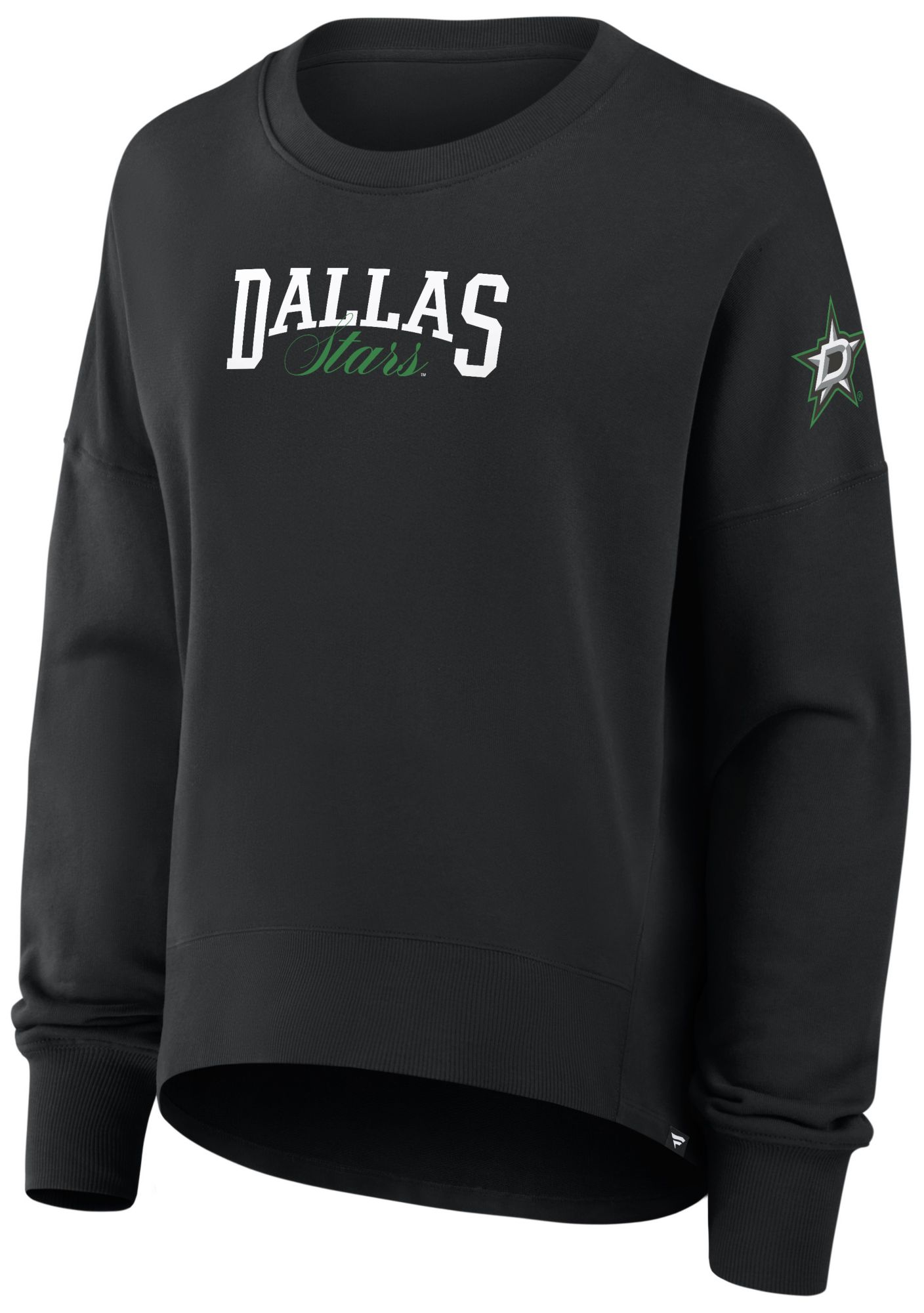 NHL Women's Dallas Stars Black Foundation Script Crewneck Sweatshirt product image