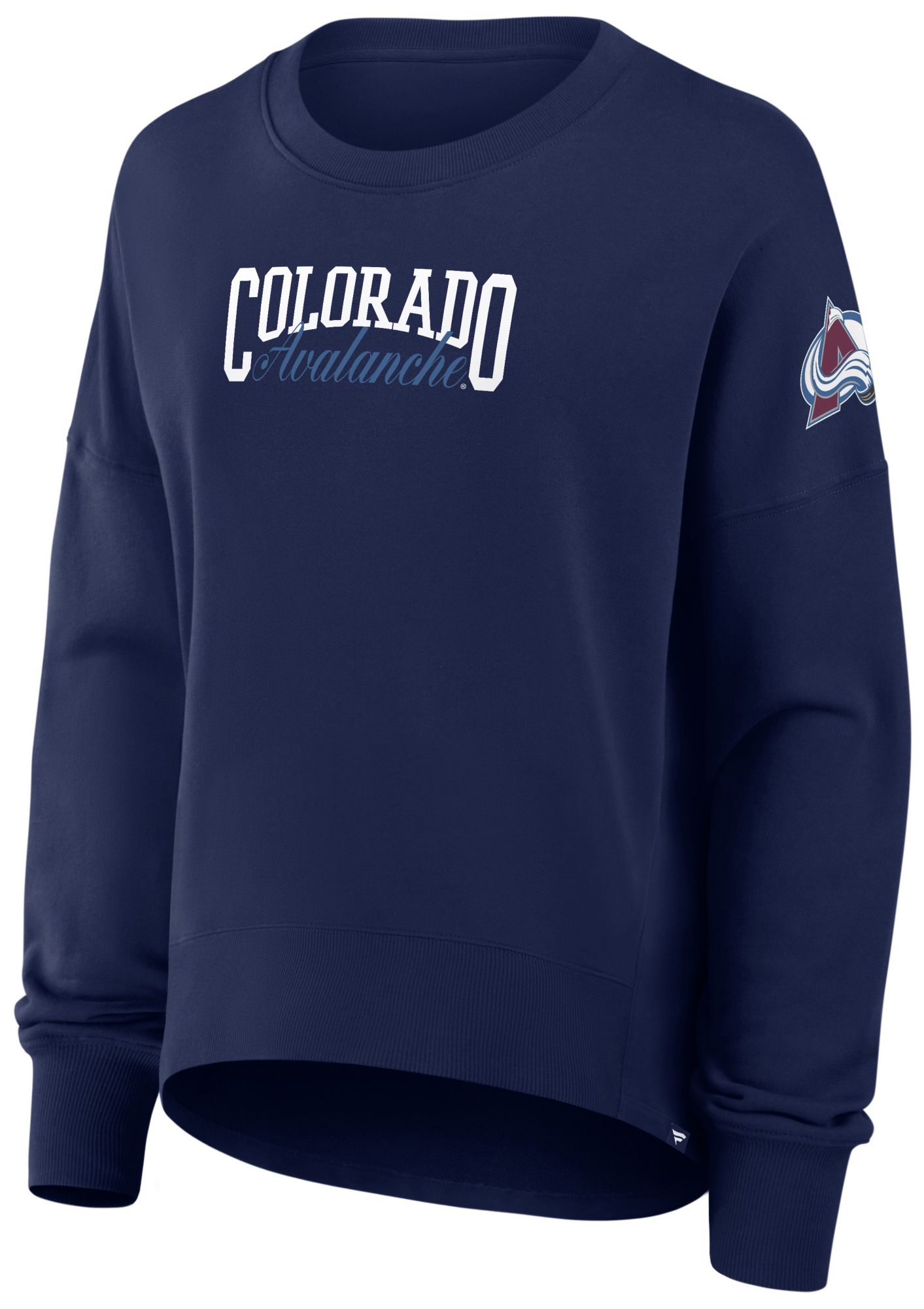 NHL Women's Colorado Avalanche Athletic Navy Foundation Script Crewneck Sweatshirt product image