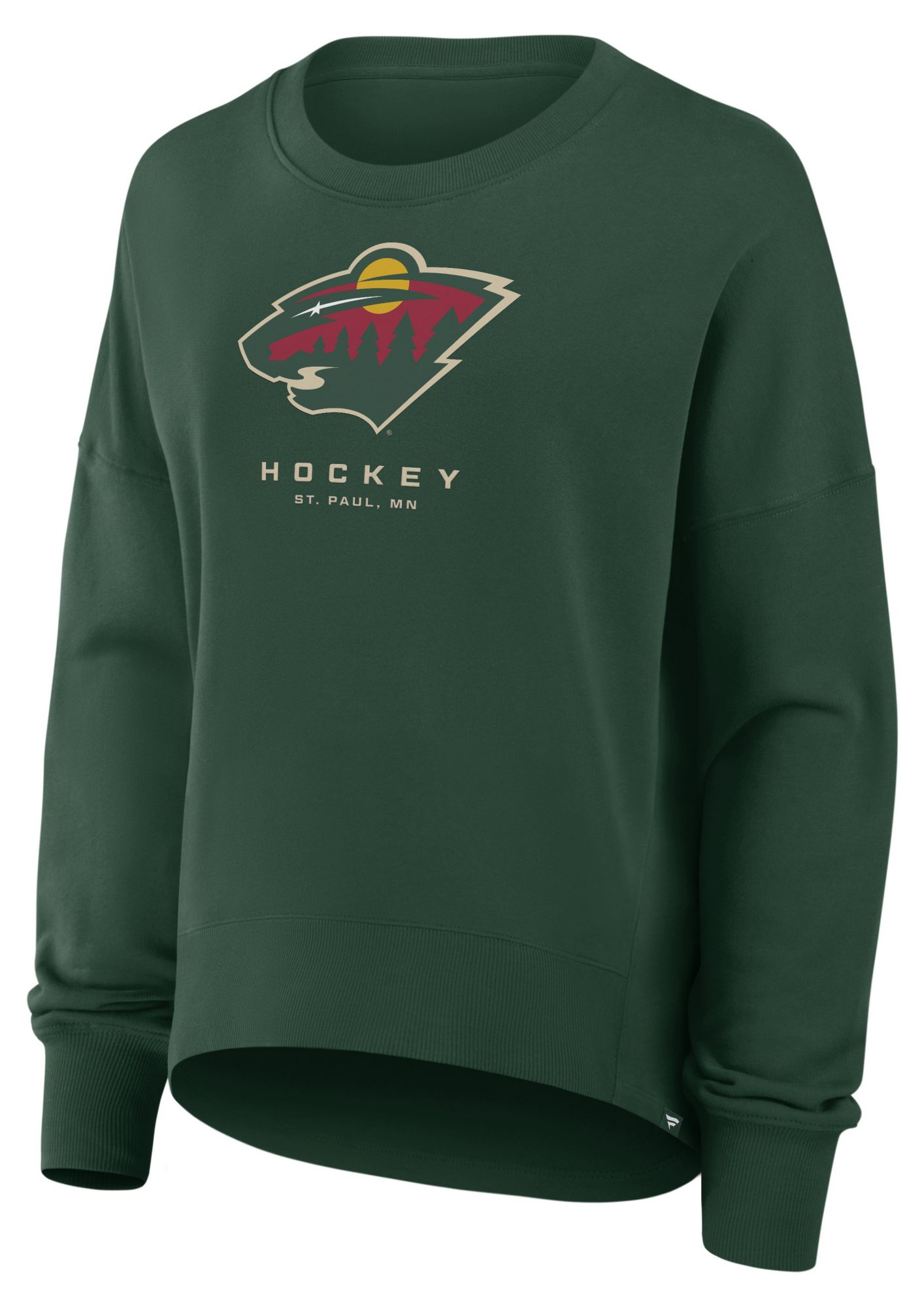 NHL Women's Minnesota Wild Green Club Fleece Crew Neck Sweatshirt product image