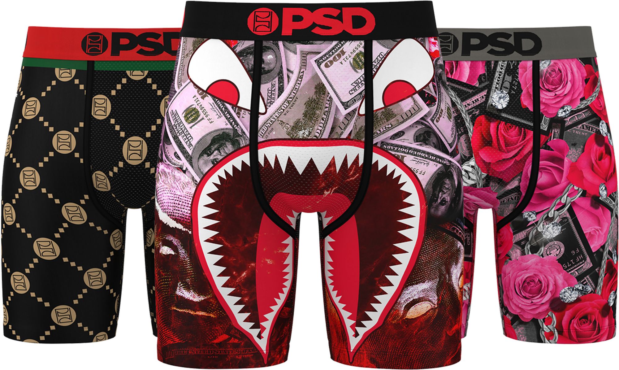 PSD Underwear Men's Rich Ruby Boxer Briefs - 3 Pack product image