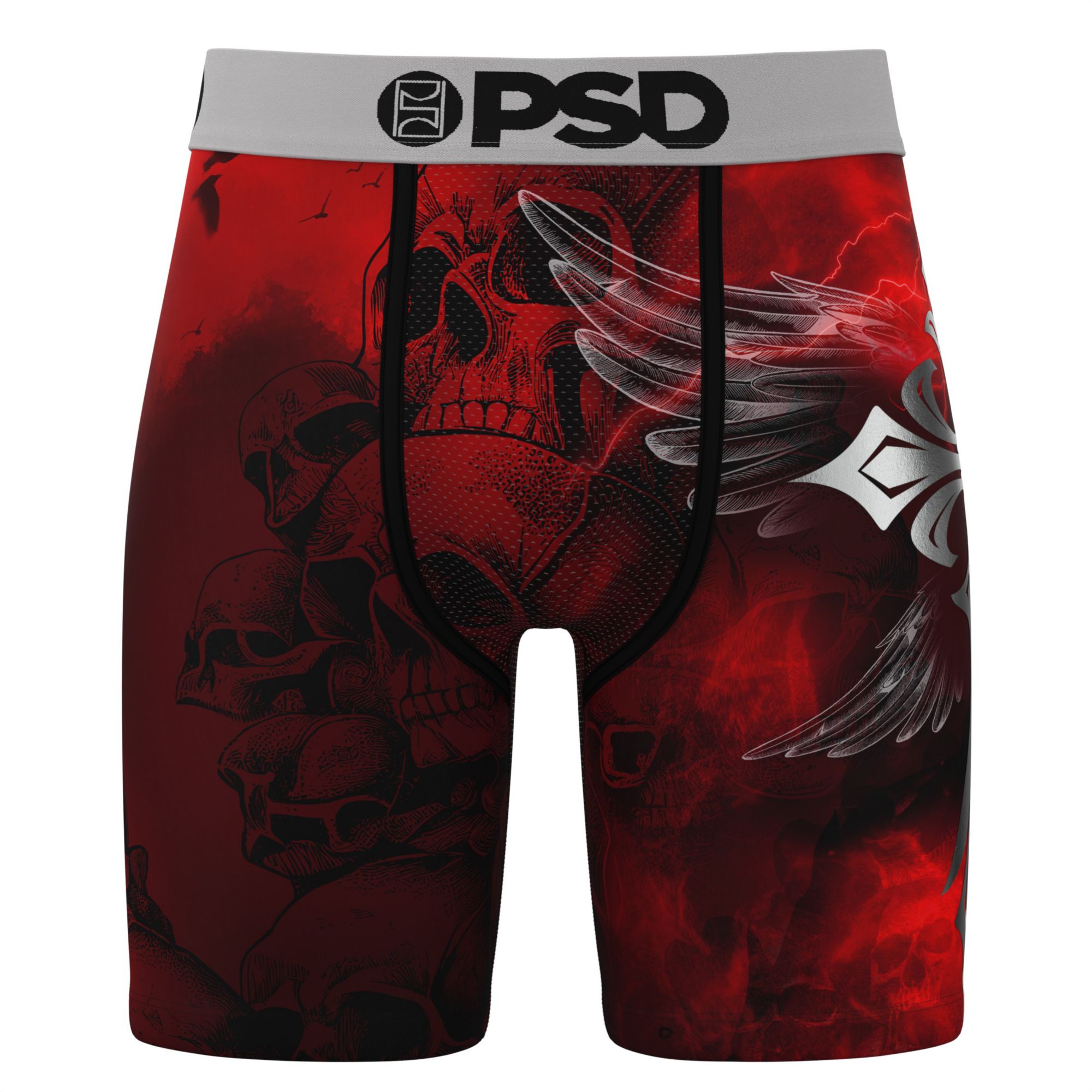 PSD Underwear Men's Silver Wing Red Boxer Briefs product image