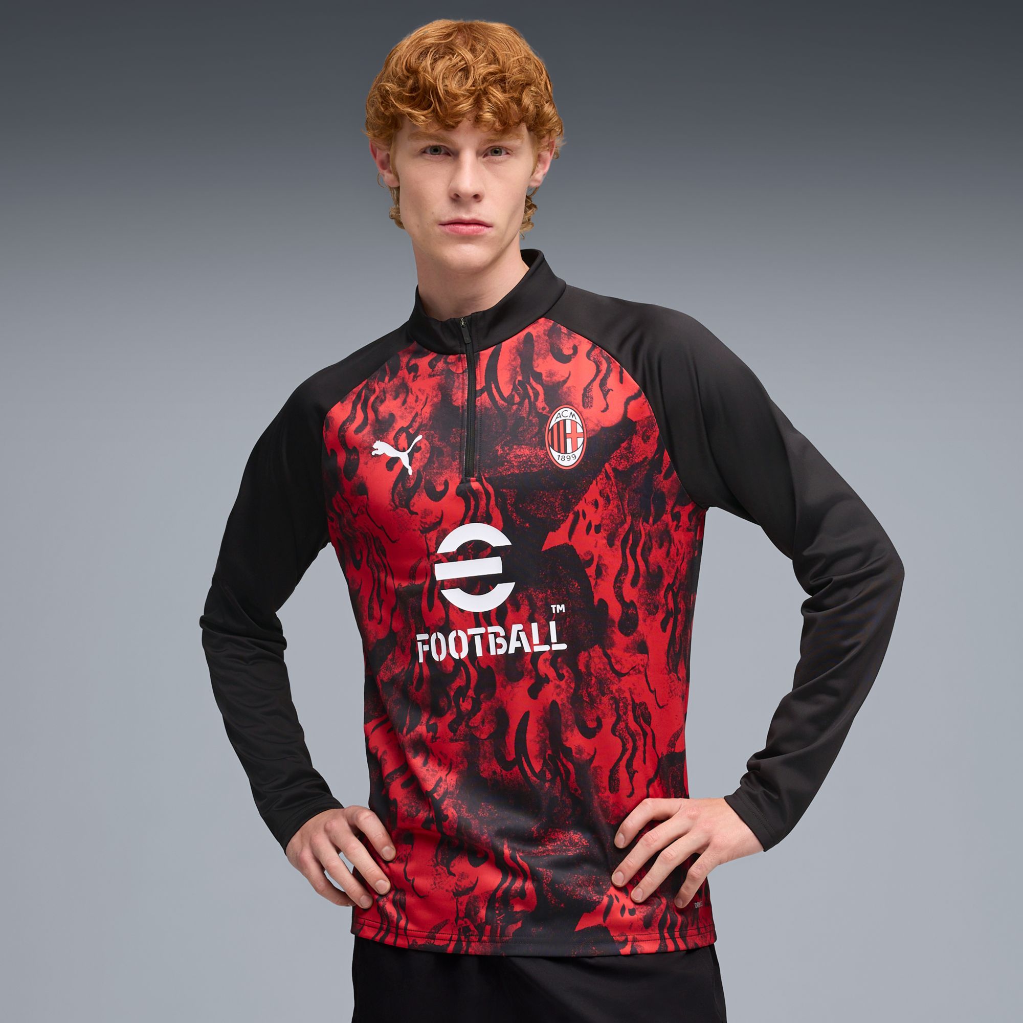 PUMA Adult AC Milan Red 2025 Warm-Up 1/4 Zip Jacket product image