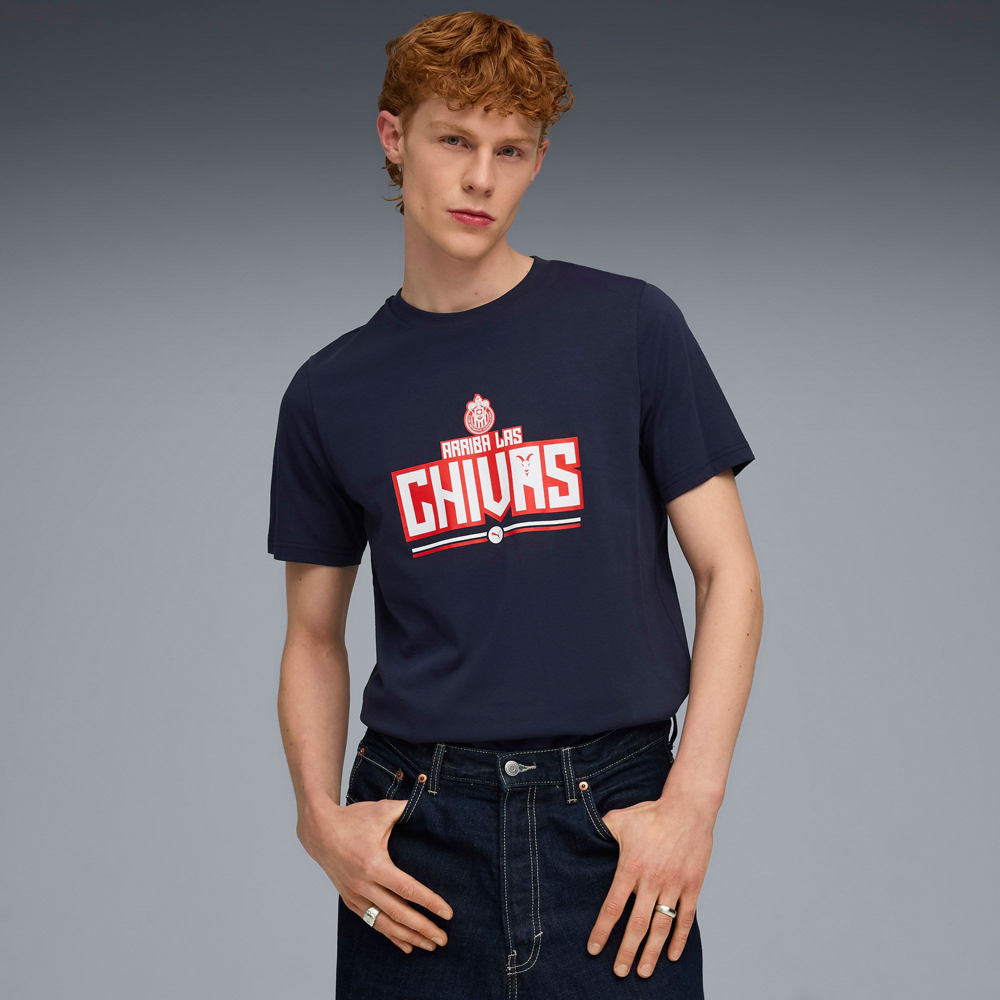 PUMA Men's Charlotte FC Navy Logo T-Shirt product image