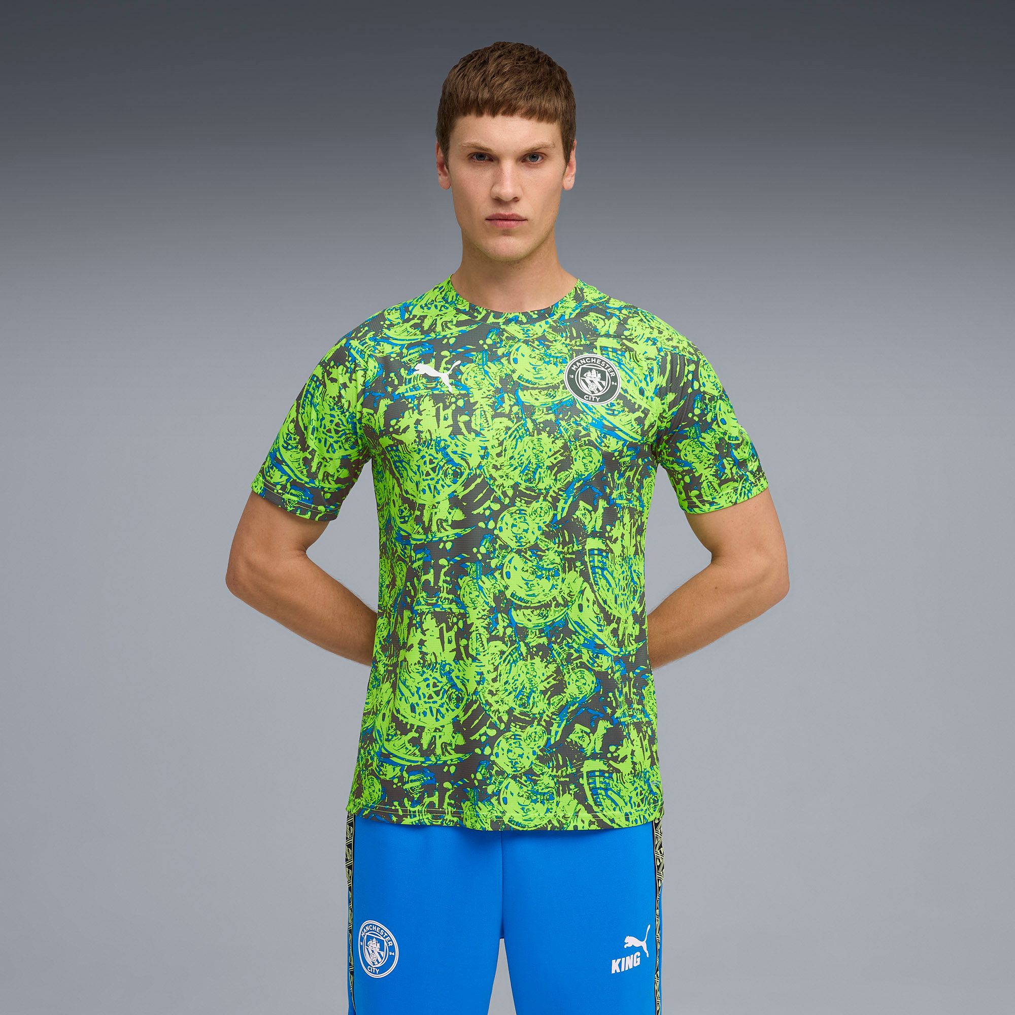 PUMA Men's Manchester City 2025 Green Third Prematch Jersey product image