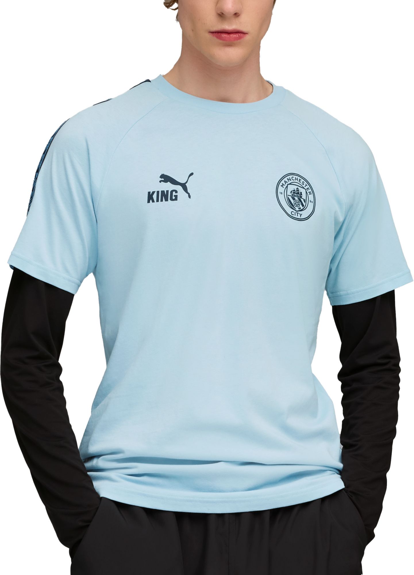 PUMA Men's Manchester City Black Home Logo T-Shirt product image