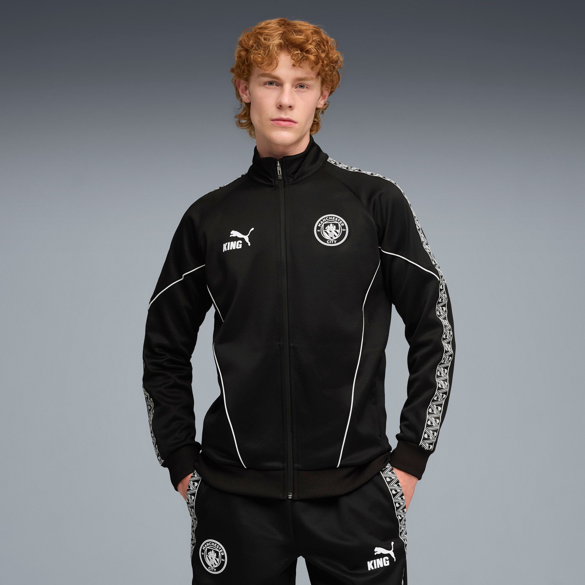 PUMA Men's Manchester City 2025 Black Away Prematch Jacket product image
