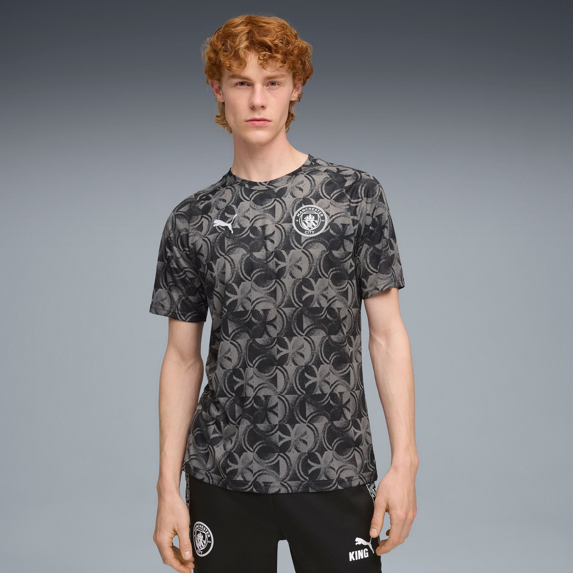 PUMA Men's Manchester City 2025 Black Away Prematch Jersey product image