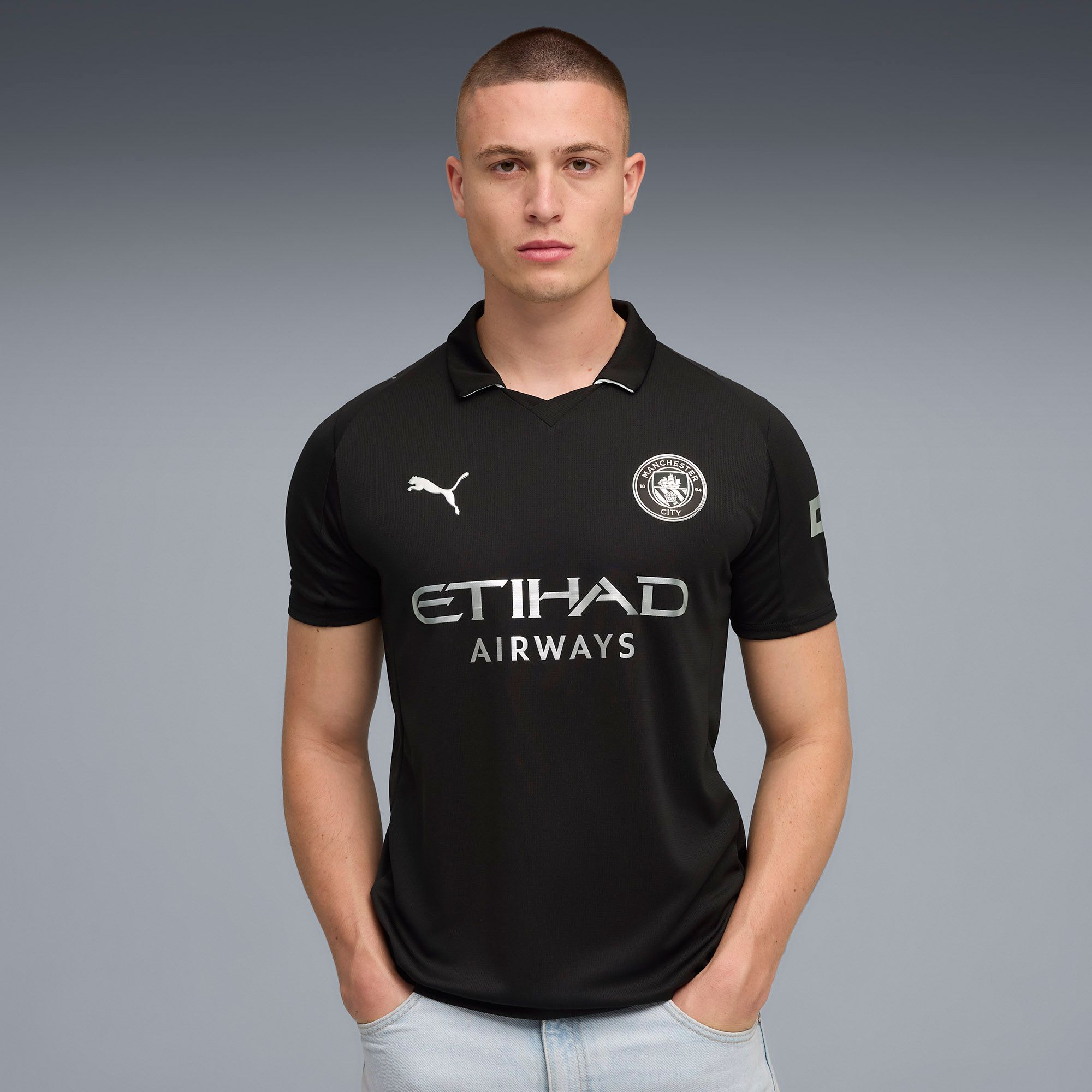 PUMA Adult Manchester City 2025-26 Black Away Replica Jersey product image