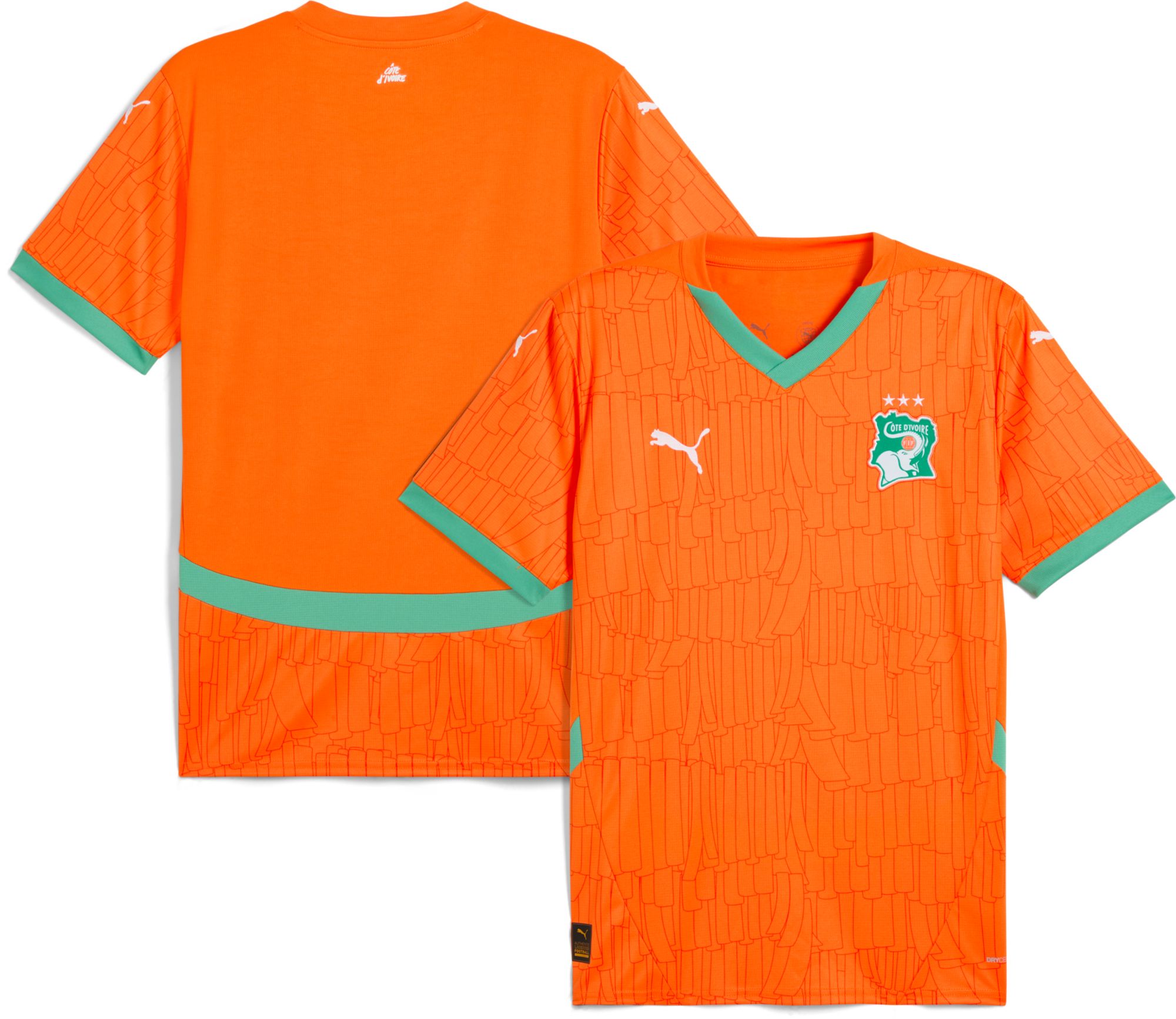 PUMA Men's Ivory Coast Orange Home Replica Jersey product image