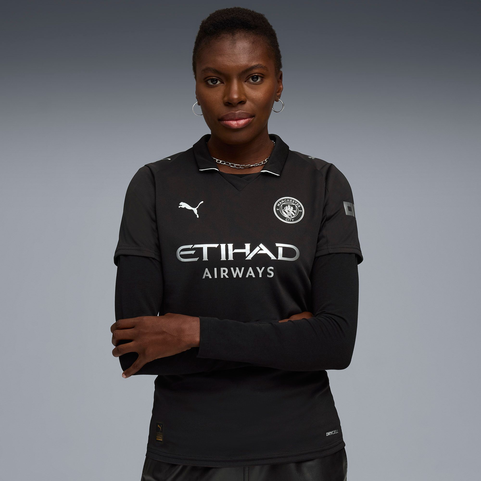 PUMA Women's Manchester City 2025-26 Black Away Replica Jersey product image