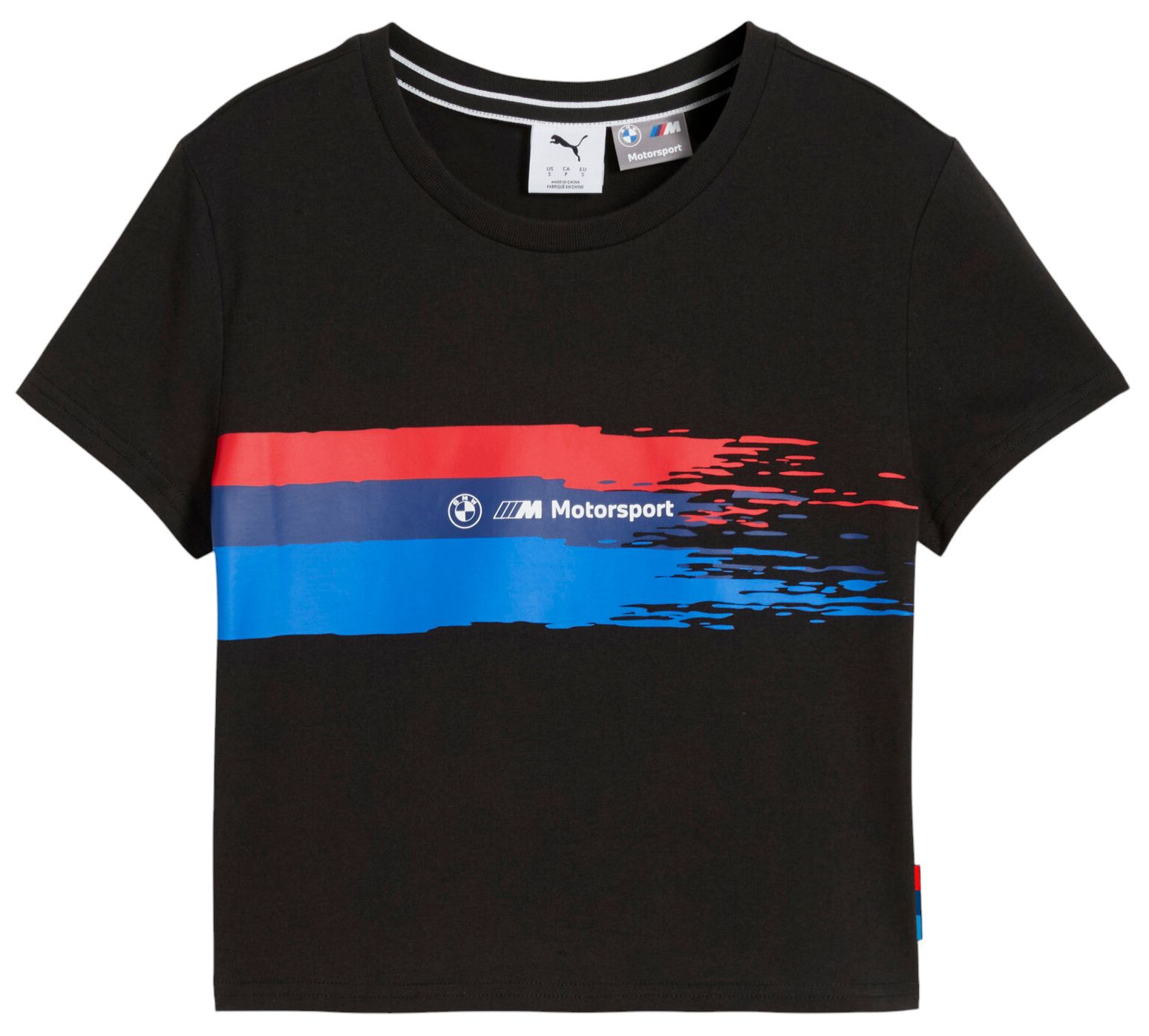 PUMA Women's F1 BMW Black Graphic Baby T-Shirt product image