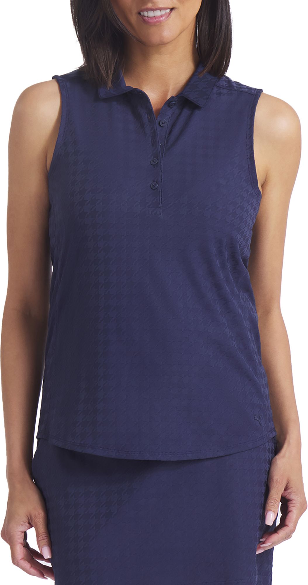 PUMA Women's Houndstooth Sleeveless Golf Polo product image