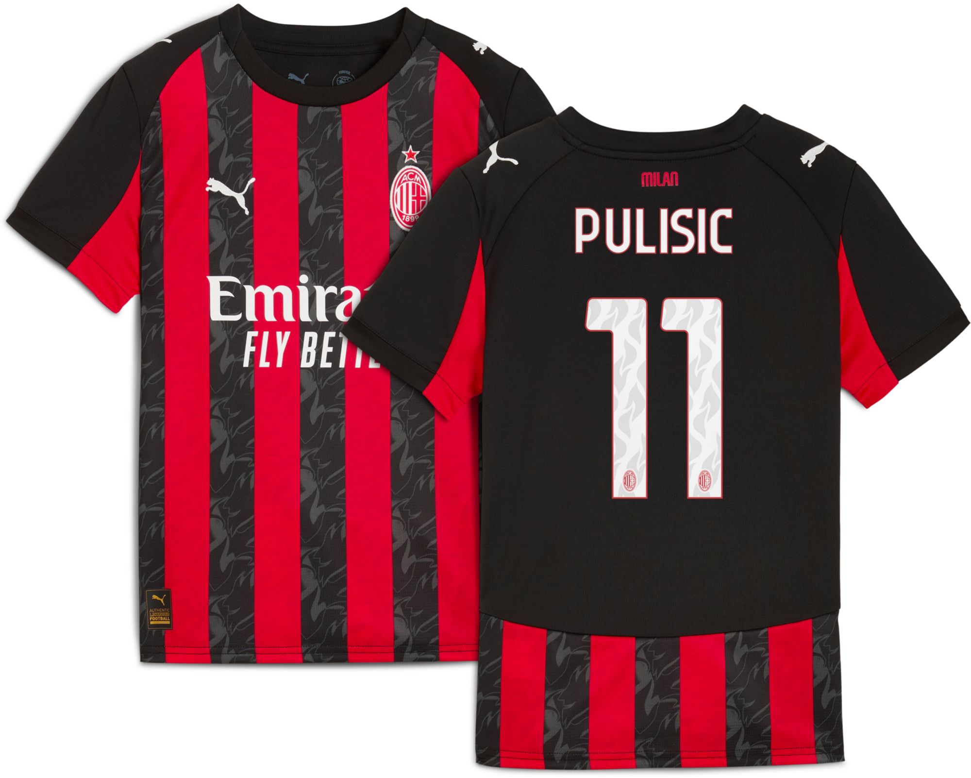 PUMA Youth AC Milan Christian Pulisic #11 2025 Home Replica Jersey product image