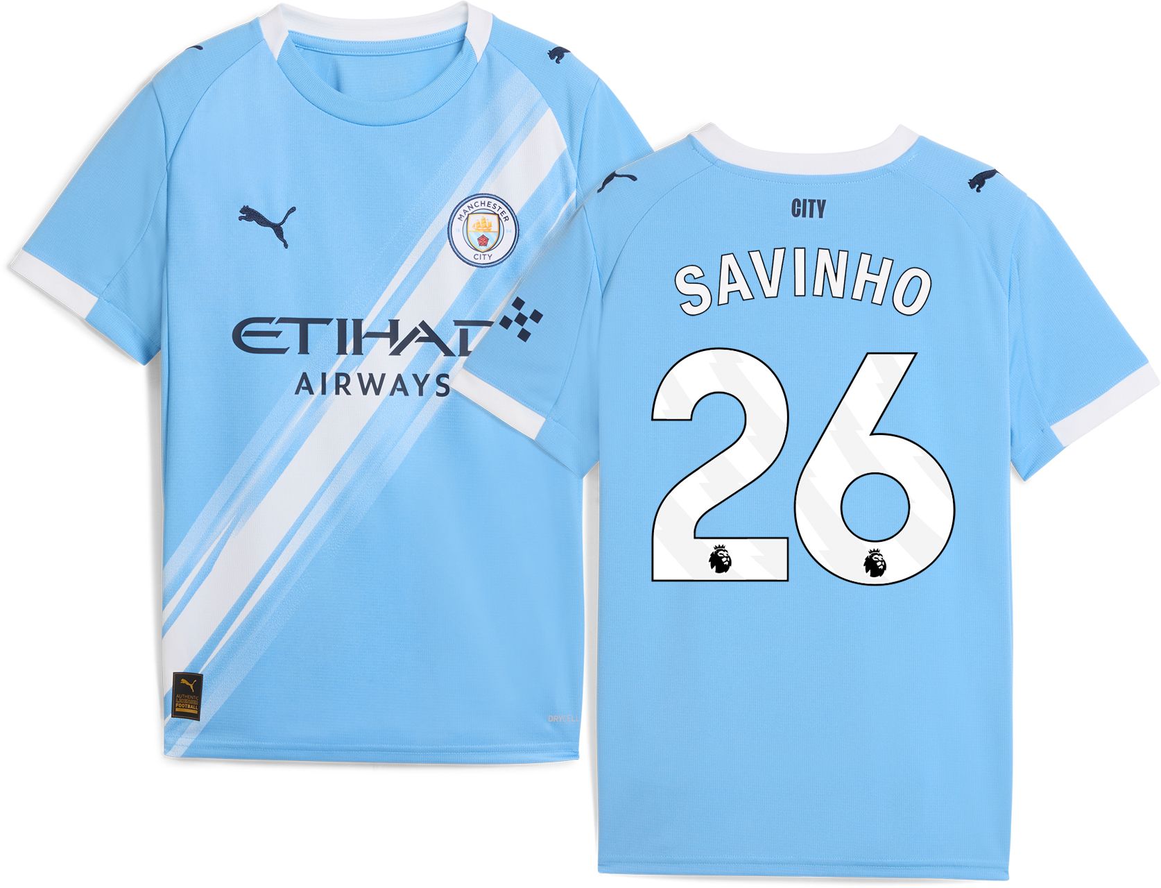 PUMA Youth Manchester City Savinho #26 2025 Home Replica Jersey product image