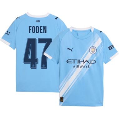PUMA Youth Manchester City Phil Foden #47 2025-26 Home Replica