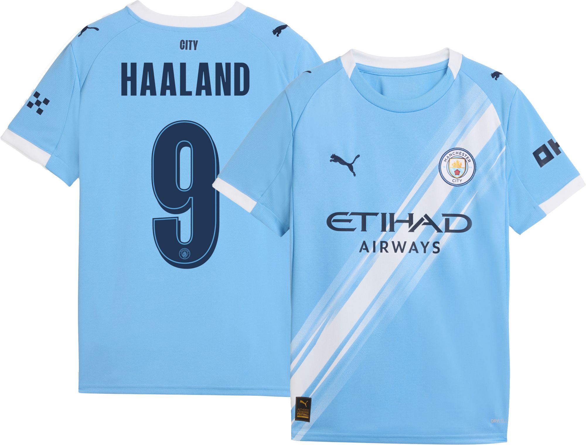 PUMA Youth Manchester City Erling Haaland #9 2025-26 Home Replica Jersey product image