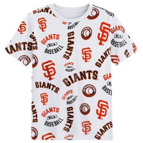 【極美品】 FCRB MLB TOUR L/S BIG LOGO TEE NY MLB Team Apparel Girls' San Francisco Giants Tan Team Flag Boxy T
