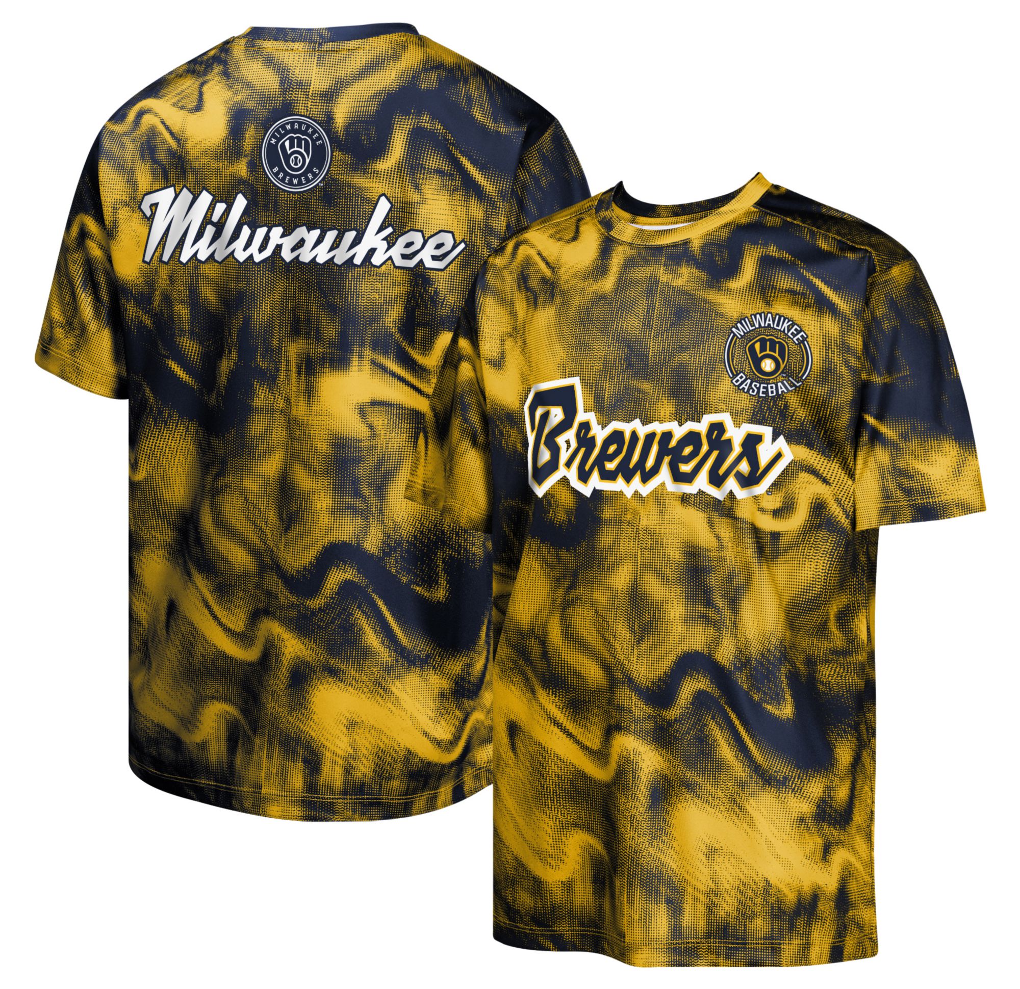 MLB Team Apparel Youth Milwaukee Brewers Multi Color Pinch Hitter Sublimation T-Shirt product image
