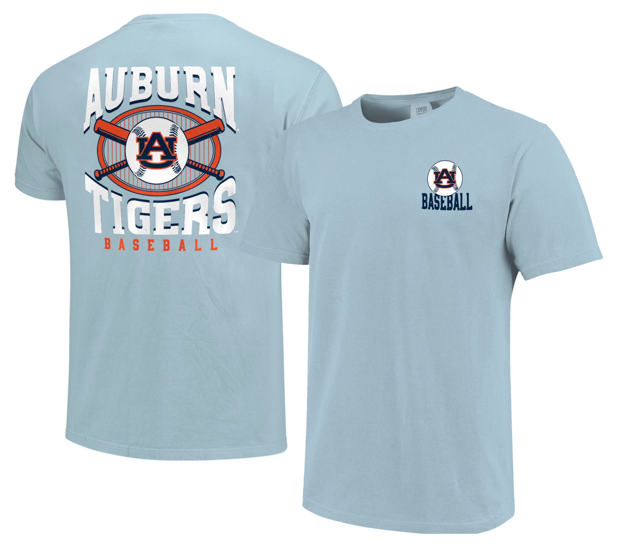 Image One Men's Auburn Tigers Chambray Baseball Pin T-Shirt product image