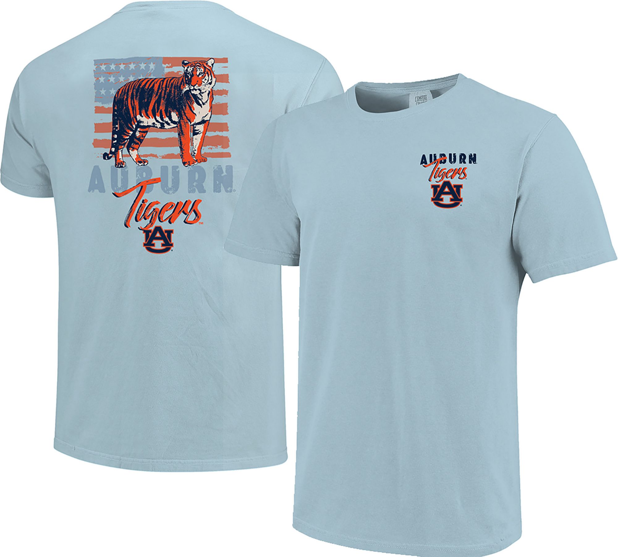 Image One Adult Auburn Tigers Americana Light Blue T-Shirt product image