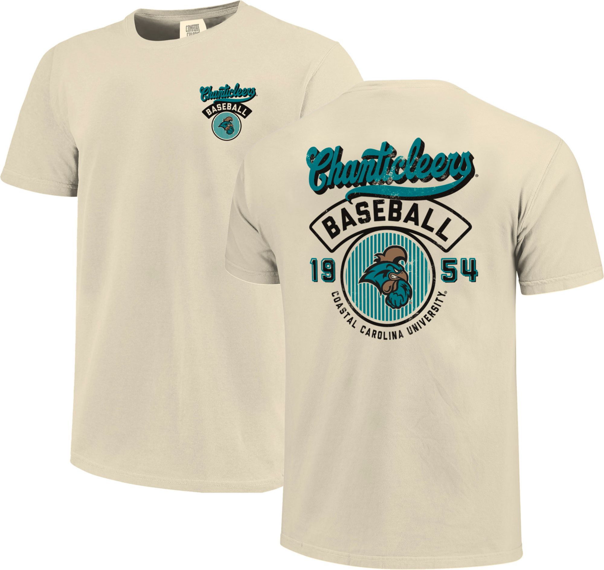 Image One Men's Coastal Carolina Chanticleers Ivory Baseball T-Shirt product image