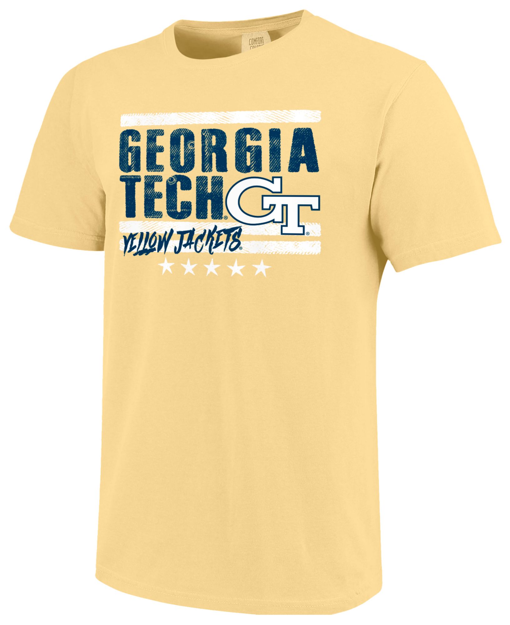 Image One Men's Georgia Tech Yellow Jackets Gold Twisted Type T-Shirt product image