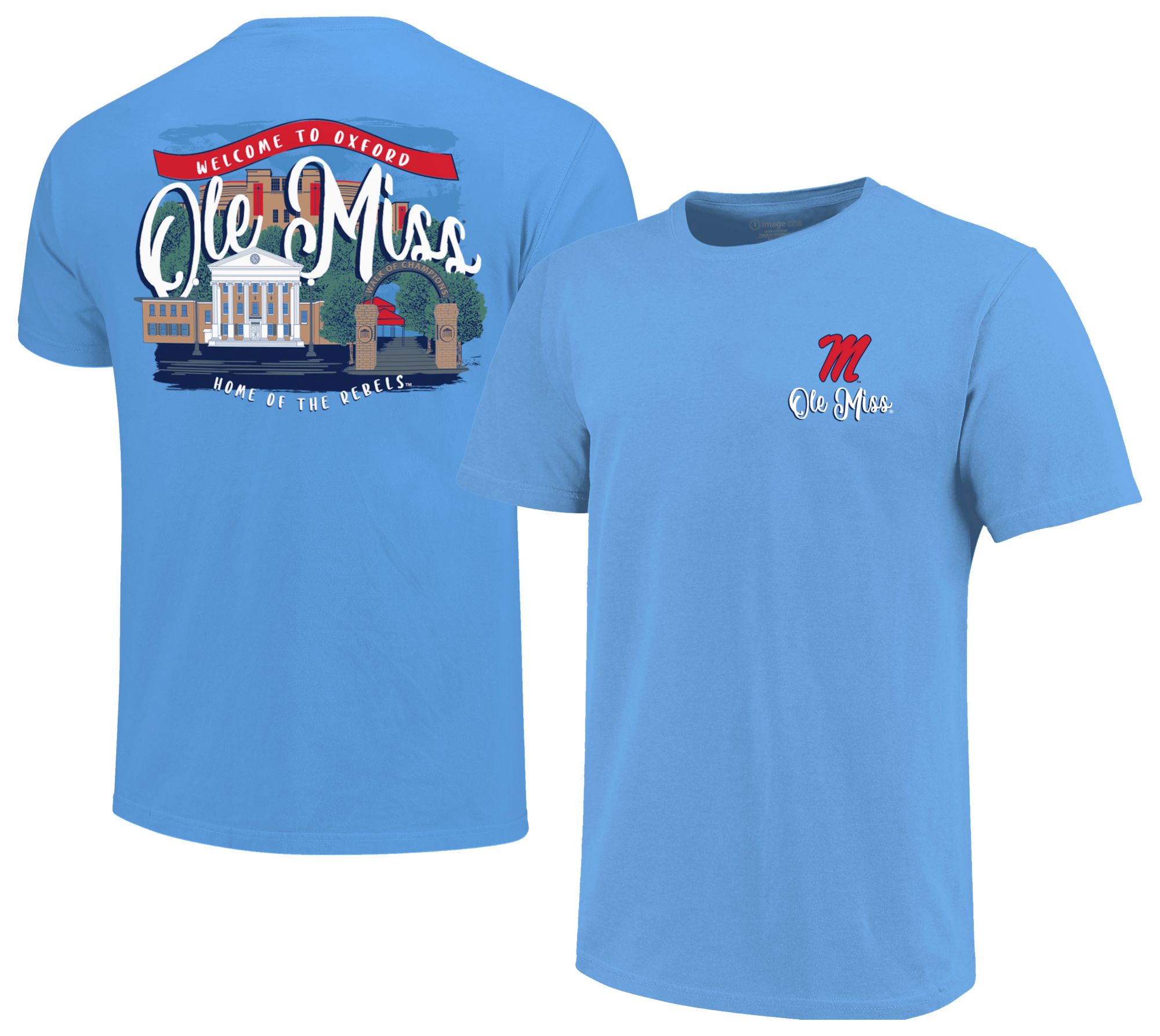 Image One Men's Ole Miss Rebels Script Blue T-Shirt product image