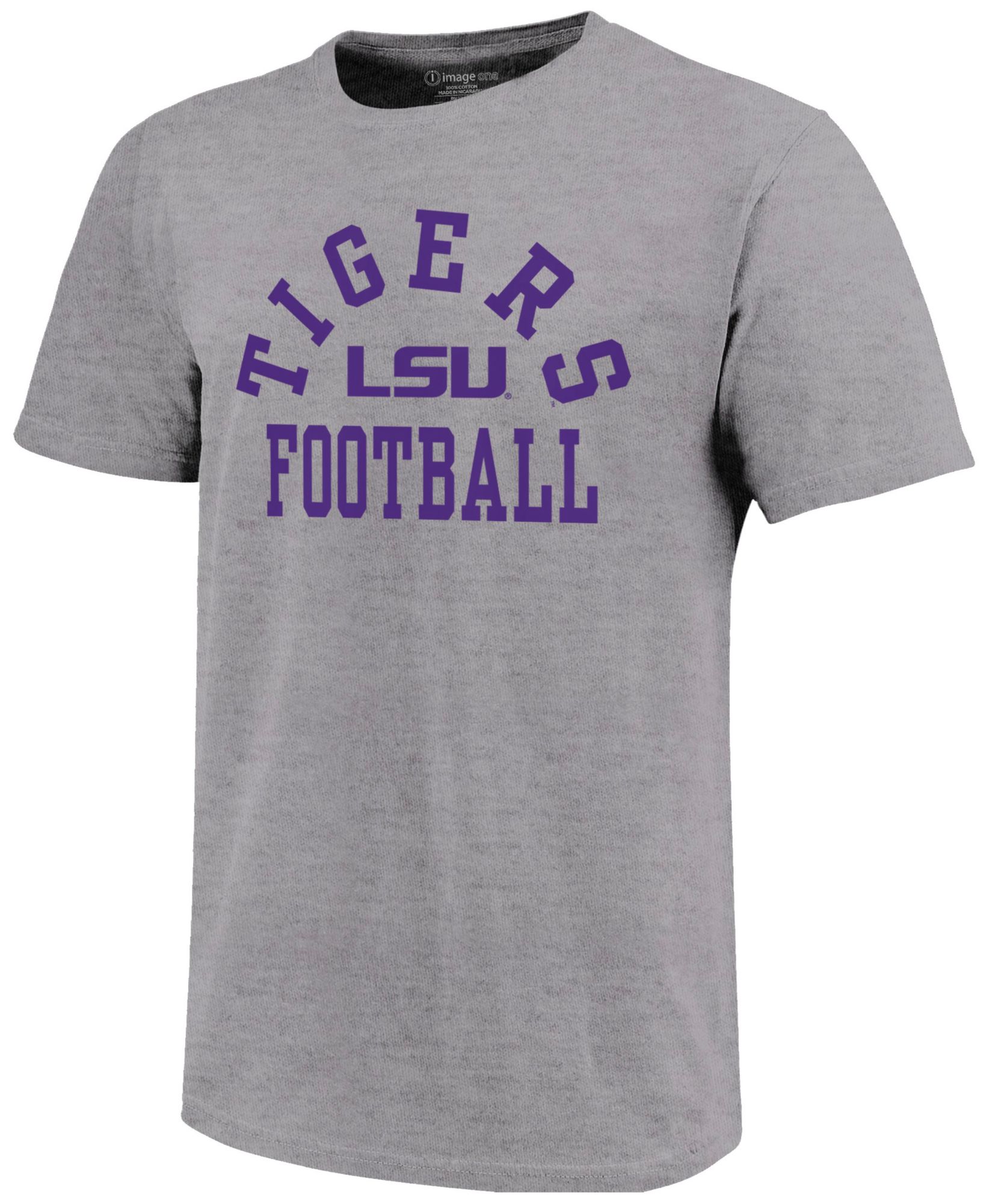 Image One Men's LSU Tigers Grey Arch Football T-Shirt product image