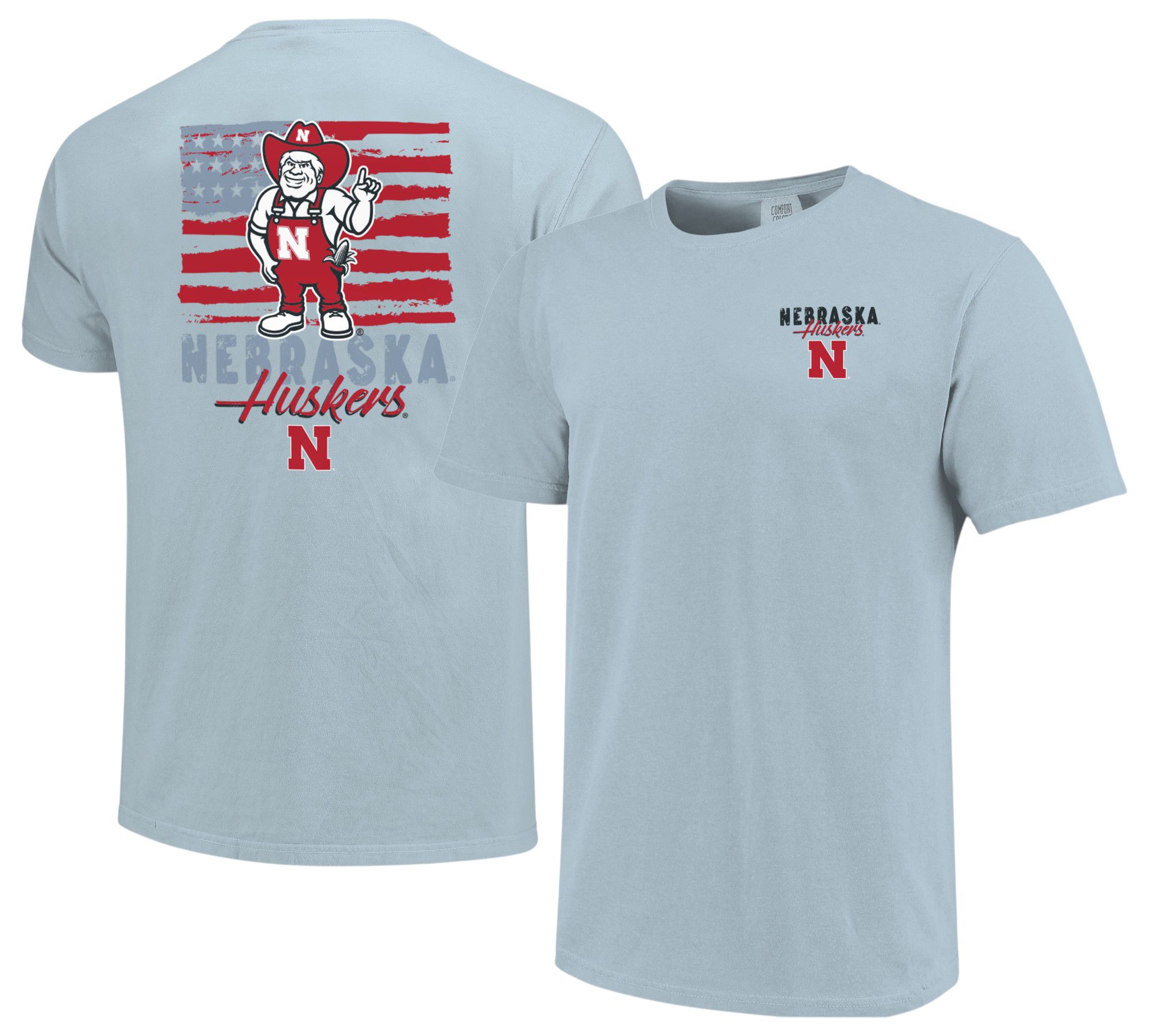 Image One Adult Nebraska Cornhuskers Americana Light Blue T-Shirt product image