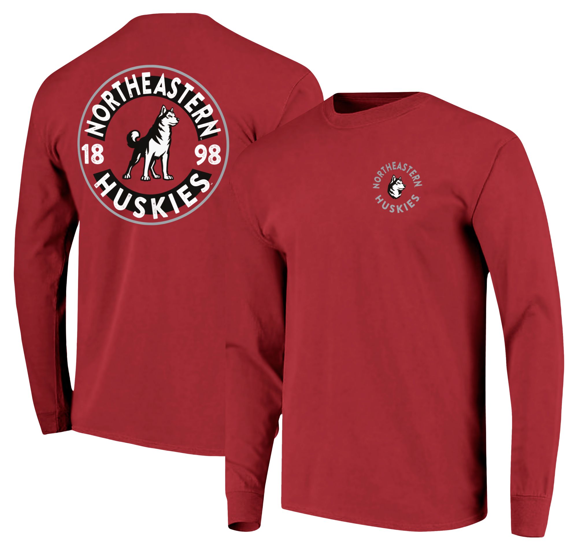 Image One Men's Northeastern Huskies Red Mascot Circle T-Shirt product image